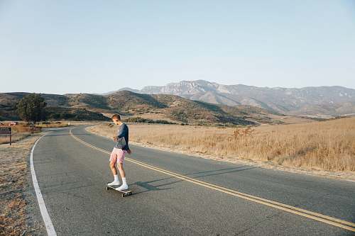 point mugu state park man riding on skateboard on road malibu